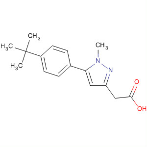 2-(5-(4-Tert-butylphenyl)-1-methyl-1h-pyrazol-3-yl)acetic acid Structure,852815-75-9Structure