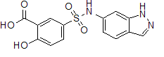 Benzoic acid,2-hydroxy-5-(1h-indazol-6-ylamino)sulfonyl- Structure,854358-00-2Structure