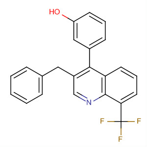 3-[3-Benzyl-8-(trifluoro-methyl)quinolin-4-yl]phenol Structure,854770-29-9Structure