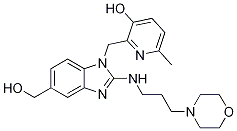 2-((5-(Hydroxymethyl)-2-((3-morpholinopropyl)amino)-1h-benzo[d]imidazol-1-yl)methyl)-6-methylpyridin-3-ol Structure,857067-39-1Structure