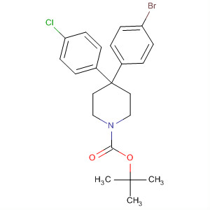 Tert-butyl 4-(4-bromophenyl)-4-(4-chlorophenyl)-piperidine-1-carbamate Structure,857532-23-1Structure