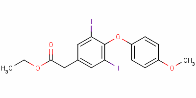 Ethyl [3,5-diiodo-4-(4-methoxyphenoxy)phenyl]acetate Structure,85828-82-6Structure