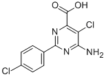 6-Amino-5-chloro-2-(4-chloro-phenyl)-pyrimidine-4-carboxylic acid Structure,858955-38-1Structure