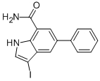 3-Iodo-5-phenyl-1h-indole-7-carboxamide Structure,860624-94-8Structure