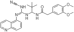 Benzeneacetamide, N-[1-[[(cyanoamino)(5-quinolinylimino)methyl]amino]-2,2-dimethylpropyl]-3,4-dimethoxy- Structure,861393-28-4Structure