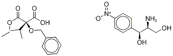 (2R)-2-isopropyl-2-(benzyloxy)-propanedioic acid 1-ethyl ester (1s,2s)-2-amino-1-(4-nitrophenyl)-1,3-propanediol salt Structure,86195-29-1Structure