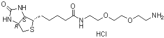 (3As,4s,6ar)-n-[2-[2-(2-aminoethoxy)ethoxy]ethyl]hexahydro-2-oxo-1h-thieno[3,4-d]imidazole-4-pentanamide monohydrochloride Structure,862373-14-6Structure