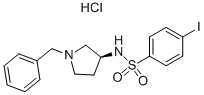 (S)-n-(1-benzyl-pyrrolidin-3-yl)-4-iodo-benzenesulfonamide hydrochloride Structure,864759-47-7Structure