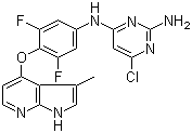 6-Chloro-n4-[3,5-difluoro-4-[(3-methyl-1h-pyrrolo[2,3-b]pyridin-4-yl)oxy]phenyl]pyrimidin-2,4-diamine Structure,867017-68-3Structure