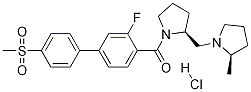 (3-Fluoro-4-(methylsulfonyl)-[1,1-biphenyl]-4-yl)((s)-2-(((r)-2-methylpyrrolidin-1-yl)methyl)pyrrolidin-1-yl)methanone hydrochloride Structure,867255-05-8Structure