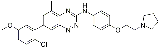 7-(2-Chloro-5-methoxyphenyl)-5-methyl-n-(4-(2-(pyrrolidin-1-yl)ethoxy)phenyl)benzo[e][1,2,4]triazin-3-amine Structure,867331-63-3Structure