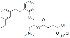 4-[1-Dimethylamino-3-[2-[2-(3-ethylphenyl)ethyl]phenoxy]propan-2-yl]oxy-4-oxo-butanoic acid hydrochloride Structure,86819-20-7Structure