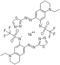 Nickel, bis[n-[1-ethyl-1,2,3,4-tetrahydro-6-[(1,3,4-thiadiazol-2-yl-kn3)azo-kn1]-7-quinolinyl]-1,1,1-trifluoromethanesulfonamidato-kn]- Structure,868747-30-2Structure