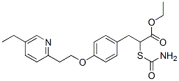 A-[(aminocarbonyl)thio]-4-[2-(5-ethyl-2-pyridinyl)ethoxy]benzenepropanoic acid ethyl ester Structure,868754-41-0Structure