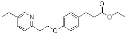 Ethyl 3-{4-[2-(5-ethyl-2-pyridinyl)ethoxy]phenyl}propanoate Structure,868754-42-1Structure