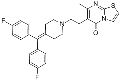 6-(2-(4-(Bis(4-fluorophenyl)methylene)piperidin-1-yl)ethyl)-7-methyl-5h-thiazolo[3,2-a]pyrimidin-5-one Structure,87051-43-2Structure