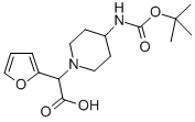 2-(4-Boc-aminopiperidin-1-yl)-2-(furan-2-yl)acetic acid Structure,870703-77-8Structure