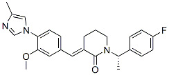 (E)-1-[(1S)-1-(4-Fluorophenyl)ethyl]-3-[3-methoxy-4-(4-methyl-1H-imidazol-1-yl)benzylidene]piperidin-2-one Structure,870843-42-8Structure