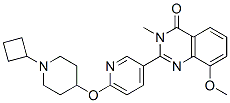 4(3H)-quinazolinone,2-[6-[(1-cyclobutyl-4-piperidinyl)oxy]-3-pyridinyl]-8-methoxy-3-methyl- Structure,870996-75-1Structure