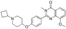 4(3H)-quinazolinone,2-[4-[(1-cyclobutyl-4-piperidinyl)oxy]phenyl]-8-methoxy-3-methyl- Structure,870997-42-5Structure