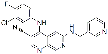 4-(3-Chloro-4-fluorophenylamino)-6-(pyridin-3-ylmethylamino)-1,7-naphthyridine-3-carbonitrile Structure,871307-18-5Structure