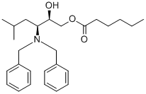 Hexanoic acid (2R,3S)-3-dibenzylamino-2-hydroxy-5-methylhexyl ester Structure,871948-94-6Structure