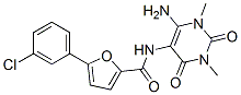 2-Furancarboxamide,n-(6-amino-1,2,3,4-tetrahydro-1,3-dimethyl-2,4-dioxo-5-pyrimidinyl)-5-(3-chlorophenyl)- Structure,872051-94-0Structure