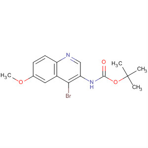 (4-Bromo-6-methoxy-quinolin-3-yl)-carbamic acid tert-butyl ester Structure,872714-59-5Structure