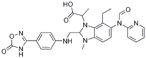 Ethyl 3-(1-methyl-2-(((4-(5-oxo-4,5-dihydro-1,2,4-oxadiazol-3-yl)phenyl)amino)methyl)-n-(pyridin-2-yl)-1h-benzo[d]imidazole-5-carboxamido)propanoate Structure,872728-84-2Structure