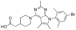 2-(1-(7-(4-Bromo-2,6-dimethylphenyl)-2,5,6-trimethyl-7h-pyrrolo[2,3-d]pyrimidin-4-yl)piperidin-4-yl)aceticacid Structure,872865-11-7Structure