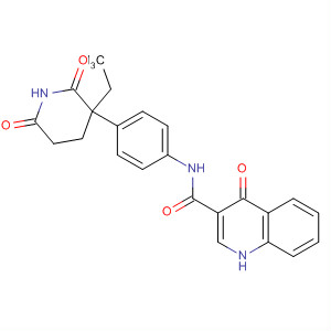 N-[4-(3-ethyl-2,6-dioxo-3-piperidyl)phenyl]-4-oxo-1h-quinoline-3-carboxamide Structure,873050-74-9Structure