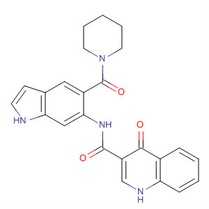 4-Oxo-n-[5-(1-piperidylcarbonyl)-1h-indol-6-yl]-1h-quinoline-3-carboxamide Structure,873051-64-0Structure