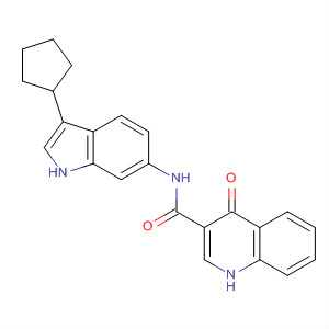 N-(3-cyclopentyl-1h-indol-6-yl)-4-oxo-1h-quinoline-3-carboxamide Structure,873052-01-8Structure