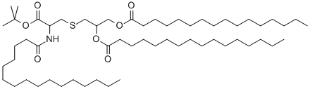 1-[[[(2R)-3-(1,1-dimethylethoxy)-3-oxo-2-[(1-oxohexadecyl)amino]propyl]thio]methyl]Hexadecanoic acid 1,2-ethanediyl ester Structure,87363-03-9Structure