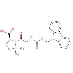 4-Thiazolidinecarboxylic acid, 3-[[[(9h-fluoren-9-ylmethoxy)carbonyl]amino]acetyl]-2,2-dimethyl-, (4r)- Structure,873842-17-2Structure