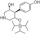 (3R,4r,5s)-4-(4-hydroxyphenyl)-5-[[tris(1-methylethyl)silyl]oxy]-3-piperidinol Structure,873945-31-4Structure