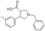 1-Benzyl-4-(3-methyl-phenyl)-pyrrolidine-3-carboxylic acid Structure,874990-37-1Structure