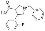 1-Benzyl-4-(2-fluorophenyl)pyrrolidine-3-carboxylic acid Structure,874990-50-8Structure