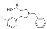 1-Benzyl-4-(3-fluoro-phenyl)-pyrrolidine-3-carboxylic acid Structure,874990-55-3Structure