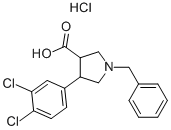 1-Benzyl-4-(3,4-dichloro-phenyl)-pyrrolidine-3-carboxylic acid hydrochloride Structure,874990-78-0Structure