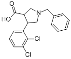 1-Benzyl-4-(2,3-dichloro-phenyl)-pyrrolidine-3-carboxylic acid Structure,874991-38-5Structure