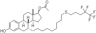 Estra-1,3,5(10)-triene-3,17-diol,7-[9-[(4,4,5,5,5-pentafluoropentyl)thio]nonyl]-,17-acetate,(7a,17b)- Structure,875573-69-6Structure