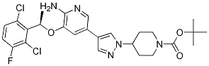 (R)-tert-butyl 4-(4-(6-amino-5-(1-(2,6-dichloro-3-fluorophenyl)ethoxy)pyridin-3-yl)-1h-pyrazol-1-yl) Structure,877399-51-4Structure