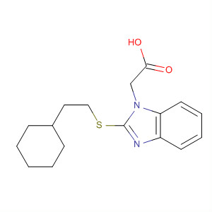 [2-(2-Cyclohexyl-ethylsulfanyl)-benzoimidazol-1-yl]-acetic acid Structure,877623-45-5Structure