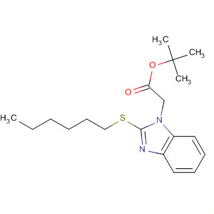 Tert-butyl (2-hexylsulfanyl-benzoimidazol-1-yl)-acetate Structure,877623-50-2Structure