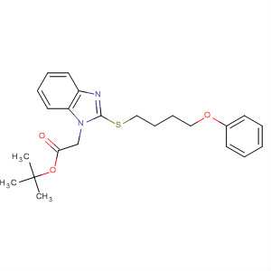 Tert-butyl [2-(4-phenoxy-butylsulfanyl)-benzoimidazol-1-yl]-acetate Structure,877623-80-8Structure