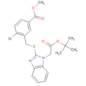 Tert-butyl {2-[(6-bromo-3-methoxycarbonyl)-benzylsulfanyl]-benzoimidazol-1-yl}acetate Structure,877624-33-4Structure