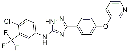 N-(4-chloro-3-(trifluoromethyl)phenyl)-3-(4-(pyridin-3-yloxy)phenyl)-1h-1,2,4-triazol-5-amine Structure,877874-59-4Structure