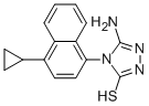 3H-1,2,4-triazole-3-thione,5-amino-4-(4-cyclopropyl-1-naphthalenyl)-2,4-dihydro Structure,878671-96-6Structure