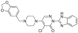 3(2H)-pyridazinone,2-(1h-benzimidazol-2-yl)-5-[4-(1,3-benzodioxol-5-ylmethyl)-1-piperazinyl]-4-chloro- Structure,879565-55-6Structure